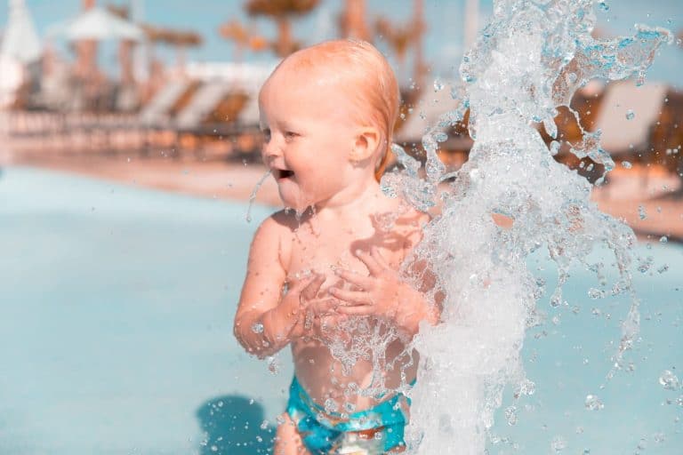 Baby in a Water Park