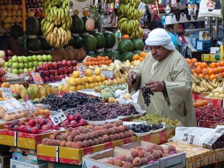 A local market in Cairo, Egypt